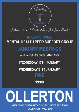 Click Here To Enlarge This Photo Of Ollerton Talk and Support Meeting Dates in January 2024