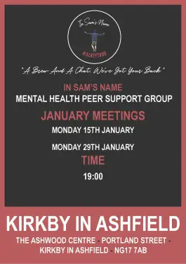Click Here To Enlarge This Photo Of Ashfield Talk and Support Meeting Dates in January 2024