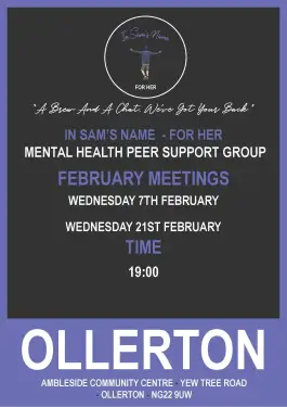 Click Here To Enlarge This Photo Of Ollerton Ladies Talk and Support Meeting Dates in February 2024