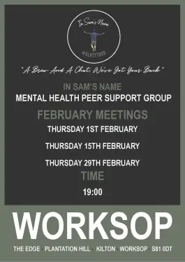 Click Here To Enlarge This Photo Of Worksop Talk and Support Meeting Dates February 2024