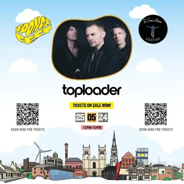 Click Here To Enlarge This Photo Of In Sam's Name is proud to announce Spongefest Headliner is Toploader