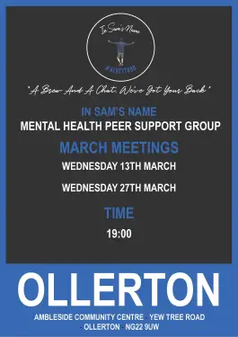Click Here To Enlarge This Photo Of Ollerton Talk and Support Meeting Dates in March 2024
