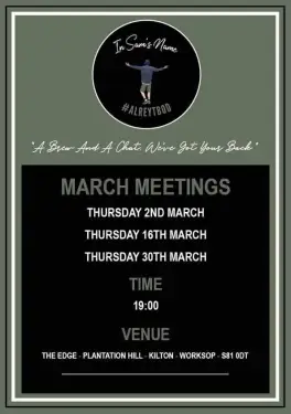 Click Here To Enlarge This Photo Of March Talk and Support Meetings 2023