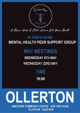 Click Here To Enlarge This Photo Of Ollerton Talk and Support Meeting Dates in May 2024
