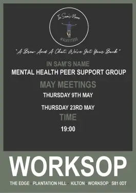 Click Here To Enlarge This Photo Of Worksop Talk and Support Meeting Dates May 2024
