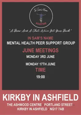 Click Here To Enlarge This Photo Of Ashfield Talk and Support Meeting Dates in June 2024