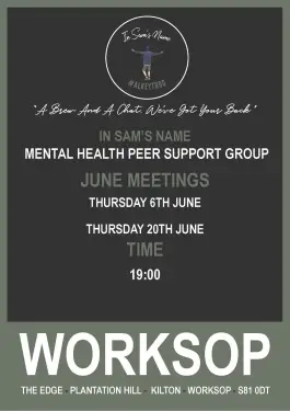 Click Here To Enlarge This Photo Of Worksop Talk and Support Meeting Dates June 2024