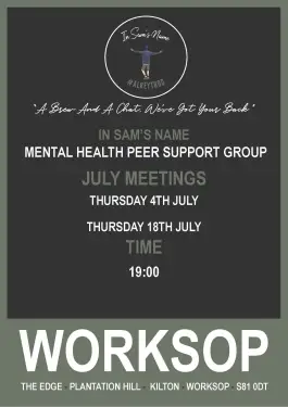 Click Here To Enlarge This Photo Of Worksop Talk and Support Meeting Dates July 2024