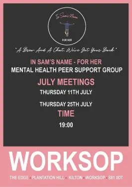 Click Here To Enlarge This Photo Of Worksop Ladies Talk and Support Meetings July 2024
