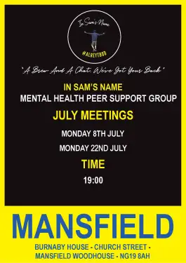 Click Here To Enlarge This Photo Of Mansfield Talk and Support Meeting Dates in July 2024