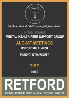 Click Here To Enlarge This Photo Of Retford Talk and Support Meeting Dates August 2024