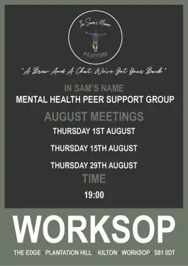 Click Here To Enlarge This Photo Of Worksop Talk and Support Meeting Dates August 2024