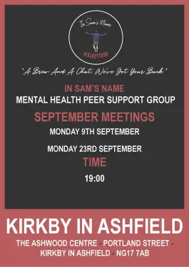Click Here To Enlarge This Photo Of Ashfield Talk and Support Meeting Dates in September 2024