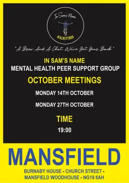 Click Here To Enlarge This Photo Of Mansfield Talk and Support Meeting Dates in October 2024
