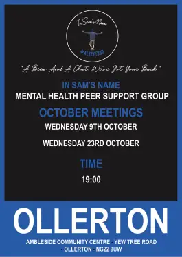 Click Here To Enlarge This Photo Of Ollerton Talk and Support Meeting Dates in October 2024