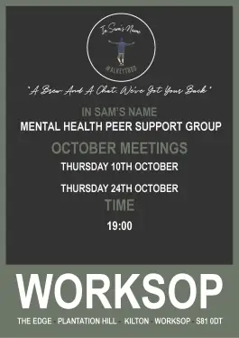 Click Here To Enlarge This Photo Of Worksop Talk and Support Meeting Dates October 2024