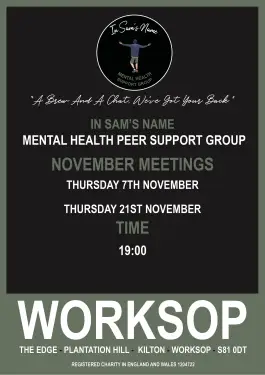 Click Here To Enlarge This Photo Of Worksop Talk and Support Meeting Dates November 2024