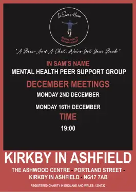 Click Here To Enlarge This Photo Of Ashfield Talk and Support Meeting Dates in December 2024