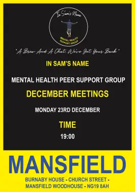 Click Here To Enlarge This Photo Of Mansfield Talk and Support Last Meeting  of  2024
