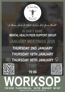 Click Here To Enlarge This Photo Of Worksop Talk and Support Meeting Dates January 2025