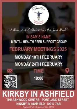 Click Here To Enlarge This Photo Of Ashfield Talk and Support Meeting Dates in February 2025
