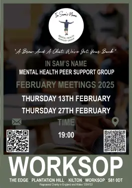 Click Here To Enlarge This Photo Of Worksop Talk and Support Meeting Dates February 2025