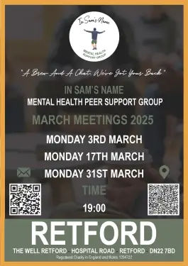 Click Here To Enlarge This Photo Of Retford Talk and Support Meeting Dates March 2025