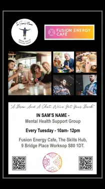 Click Here To Enlarge This Photo Of In Sam's Name X Fusion Energy Café Weekly Daytime Meetings