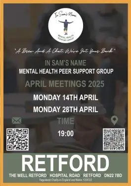 Click Here To Enlarge This Photo Of Retford Talk and Support Meeting Dates April 2025