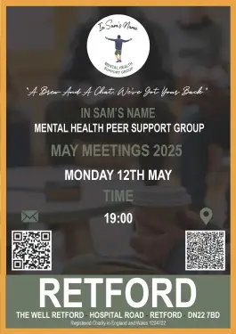 Click Here To Enlarge This Photo Of Retford Talk and Support Meeting Dates May 2025