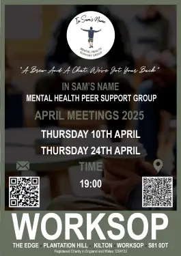 Click Here To Enlarge This Photo Of Worksop Talk and Support Meeting Dates April 2025