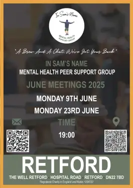 Click Here To Enlarge This Photo Of Retford Talk and Support Meeting Dates June 2025