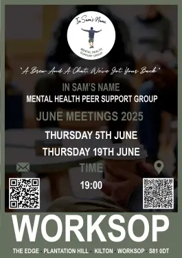 Click Here To Enlarge This Photo Of Worksop Talk and Support Meeting Dates June 2025