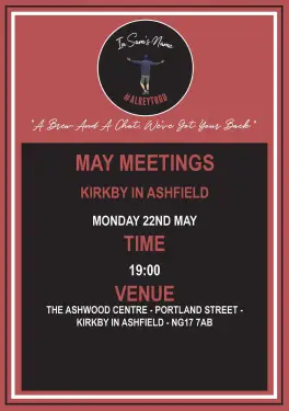 Click Here To Enlarge This Photo Of Ashfield Talk and Support Meeting Dates in May 2023