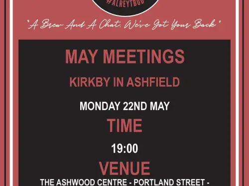 Ashfield Talk and Support Meeting Dates in May 2023