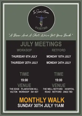 Click Here To Enlarge This Photo Of Bassetlaw Talk and Support Meeting Dates July 2023