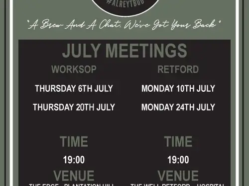Bassetlaw Talk and Support Meeting Dates July 2023