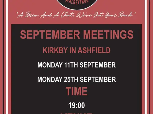 Ashfield Talk and Support Meeting Dates in September 2023