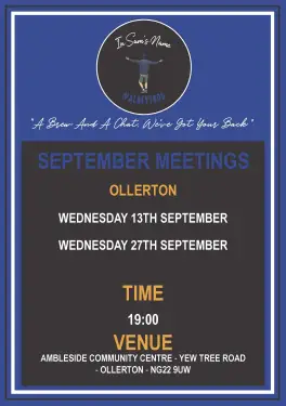 Click Here To Enlarge This Photo Of Ollerton Talk and Support Meeting Dates in September 2023