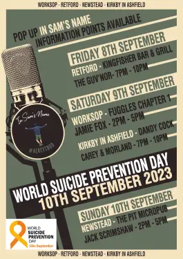 Click Here To Enlarge This Photo Of WSPD In Sam's Name Information Points and Music