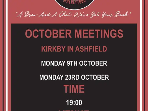 Ashfield Talk and Support Meeting Dates in October 2023