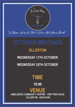 Click Here To Enlarge This Photo Of Ollerton Talk and Support Meeting Dates in October 2023