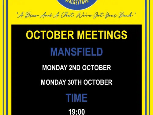 Mansfield Talk and Support Meeting Dates in October 2023