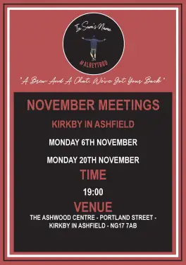 Click Here To Enlarge This Photo Of Ashfield Talk and Support Meeting Dates in November 2023