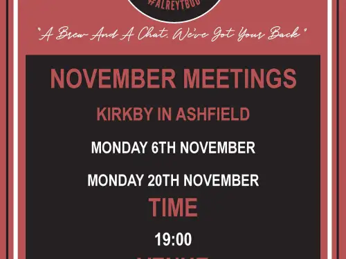 Ashfield Talk and Support Meeting Dates in November 2023