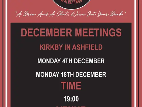 Ashfield Talk and Support Meeting Dates in December 2023