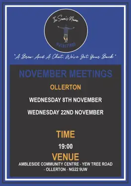Click Here To Enlarge This Photo Of Ollerton Talk and Support Meeting Dates in November 2023
