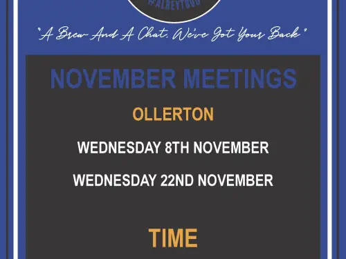 Ollerton Talk and Support Meeting Dates in November 2023