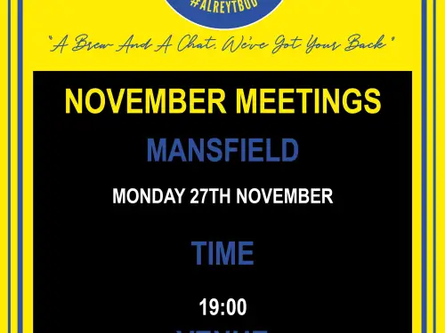 Mansfield Talk and Support Meeting Dates in November 2023
