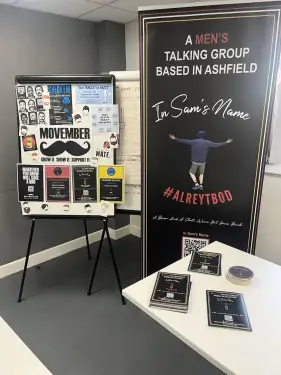 Click Here To Enlarge This Photo Of In Sam's Name visits Masonite for Movember